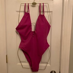 LA HEARTS Pink One Piece Bathing Suit Size L